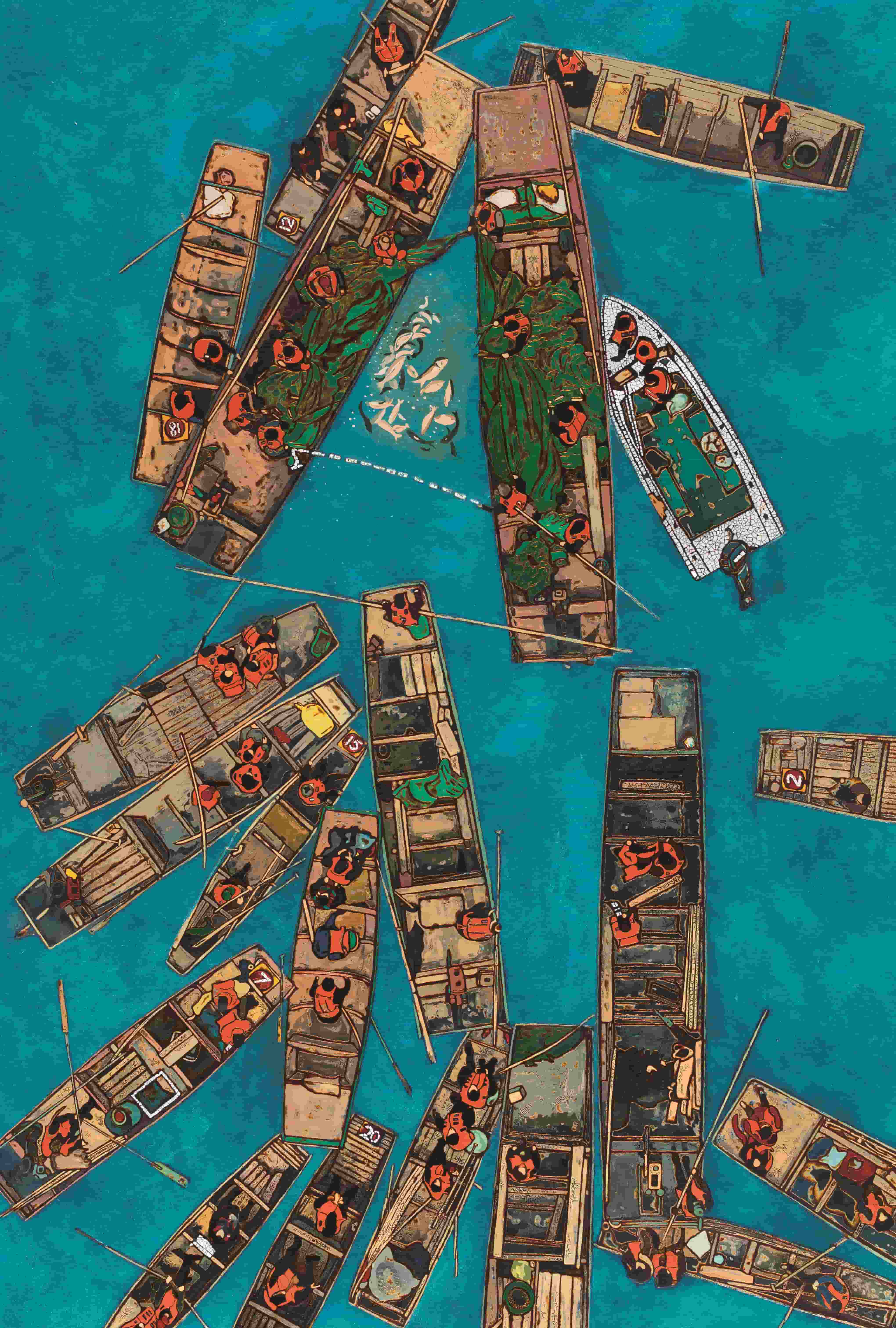 2498-《收网》-张文静-陕西省-50cm×75cm